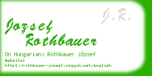 jozsef rothbauer business card